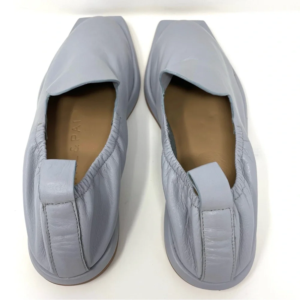 Wal & Pai Malaga Flat Modern Loafer in Concrete Nappa Size 37 New in Box